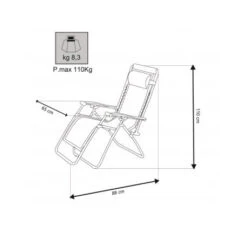 Poltrona Sdraio Cosma Comfort -Negozio Campeggio Economico poltrona comfort cosma alto grado di comfort struttura pieghevole 2
