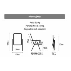 WESTFIELD Sedia Pieghevole Brunner Advancer Small -Negozio Campeggio Economico sedia pieghevole advancer small 2