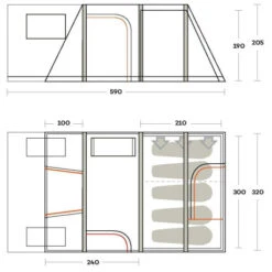 Tenda Ferrino Altair 5 -Negozio Campeggio Economico tenda ferrino altair 5 family struttura pneumatica performatica gonfiabile ampia spaziosa abside anteriore campeggio stanziale 8